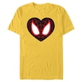 thumbnail image 1 of Marvel Ultimate Spider-Man Miles Morales Heart Mask Logo - Short Sleeve Blended T-Shirt for Adults - Customized-Yellow, 1 of 5