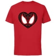 thumbnail image 1 of Marvel Ultimate Spider-Man Miles Morales Heart Mask Logo - Short Sleeve Cotton T-Shirt for Adults - Customized-Red, 1 of 5