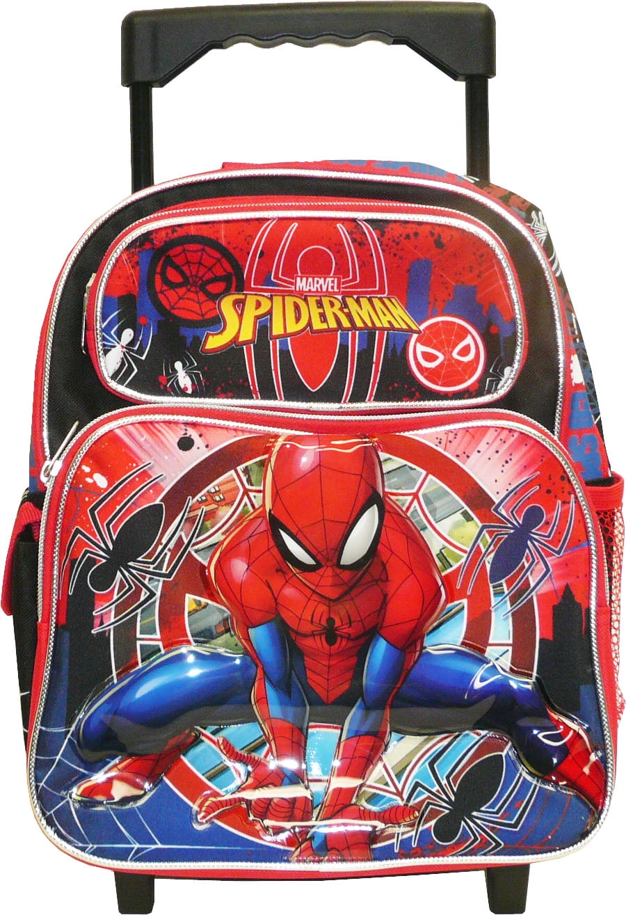 Marvel Ultimate Spiderman Toddler Small 12 Rolling Roller Boys Backpack Spider man