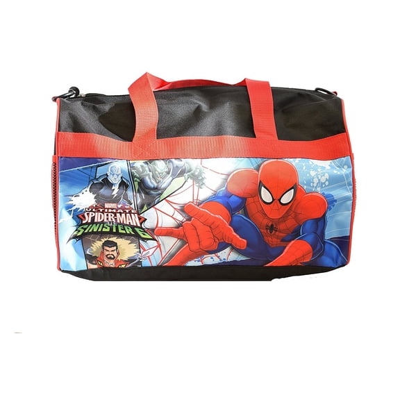 Marvel Unisex 18" Spiderman Travel Duffel Bag, Black