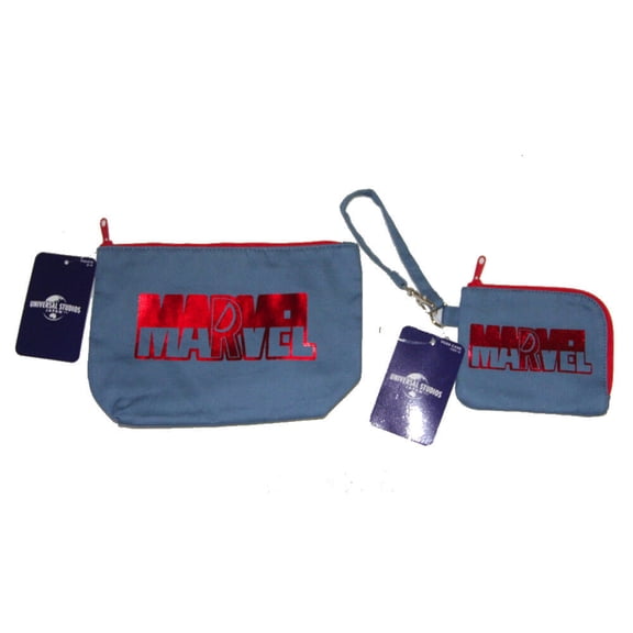 Marvel Universal Studio Japan Denim ID Pass Holder & Make up Pouch case set