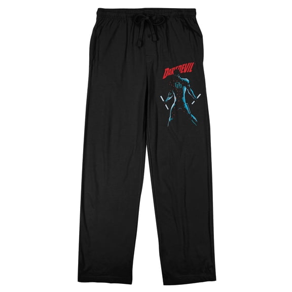 Marvel Universe Daredevil Men's Black Sleep Pants-Medium