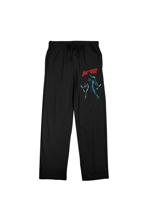 Marvel Universe Daredevil Men's Black Sleep Pants-Medium