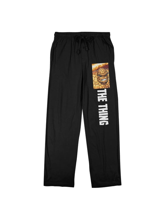 Marvel Universe Fantastic Four The Thing Men's Black Sleep Pants-XL