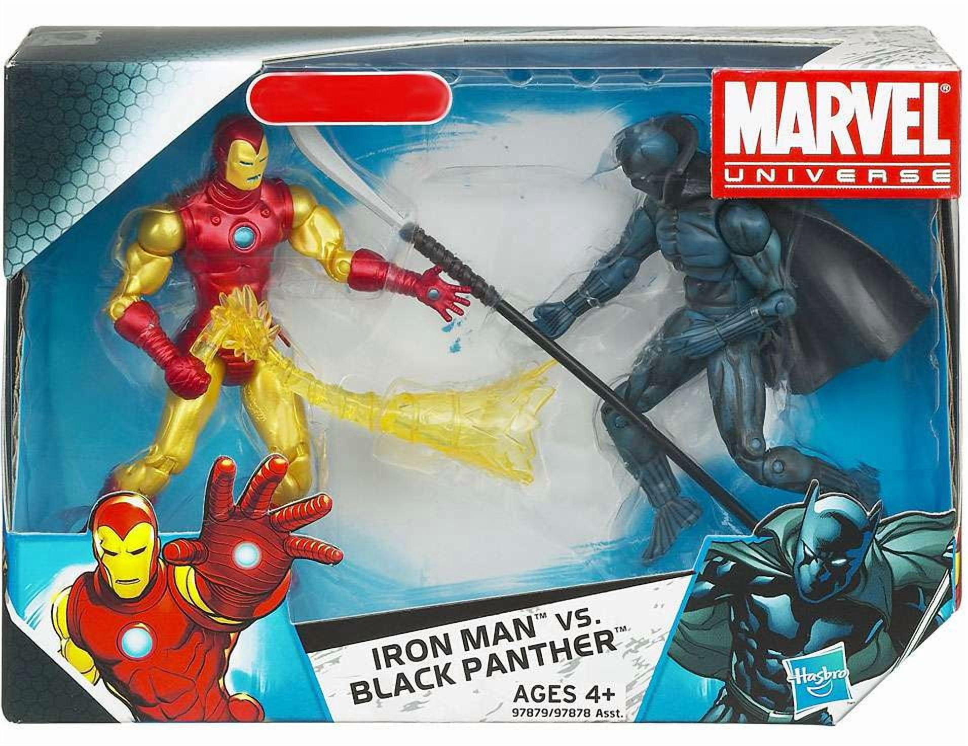 Marvel Universe Iron Man Vs. Black Panther Action Figures 2009 Hasbro No. 97879
