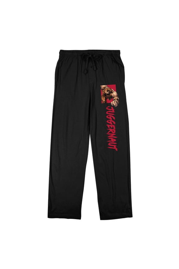 Marvel Universe Juggernaut Character Men's Black Sleep Pajama Pants