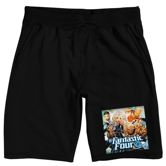 Marvel Universe Publishing Art Archive Character Pose on Black Adult Lounge Short-Medium