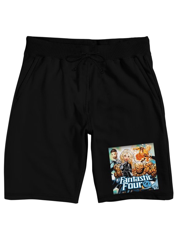 Marvel Universe Publishing Art Archive Character Pose on Black Adult Lounge Short-Medium