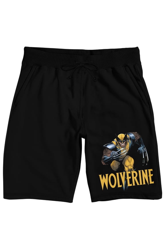 Marvel Universe Publishing Art Archive Wolverine Men's Black Sleep Pajama Shorts-XL