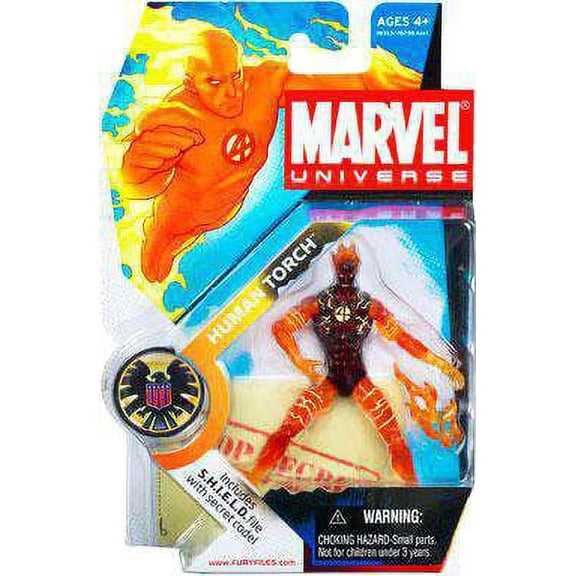 Marvel Universe Series 1 Human Torch Action Figure [In Flames]