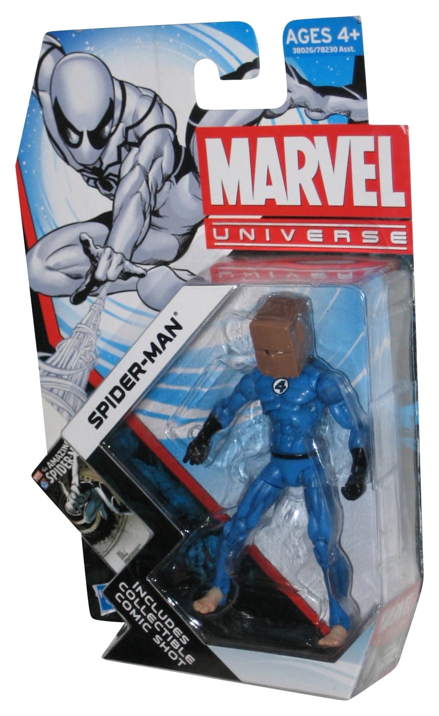 Marvel Universe Series 4 Spider-Man Bag Head (2008) Hasbro 3.75 Inch Figure #014