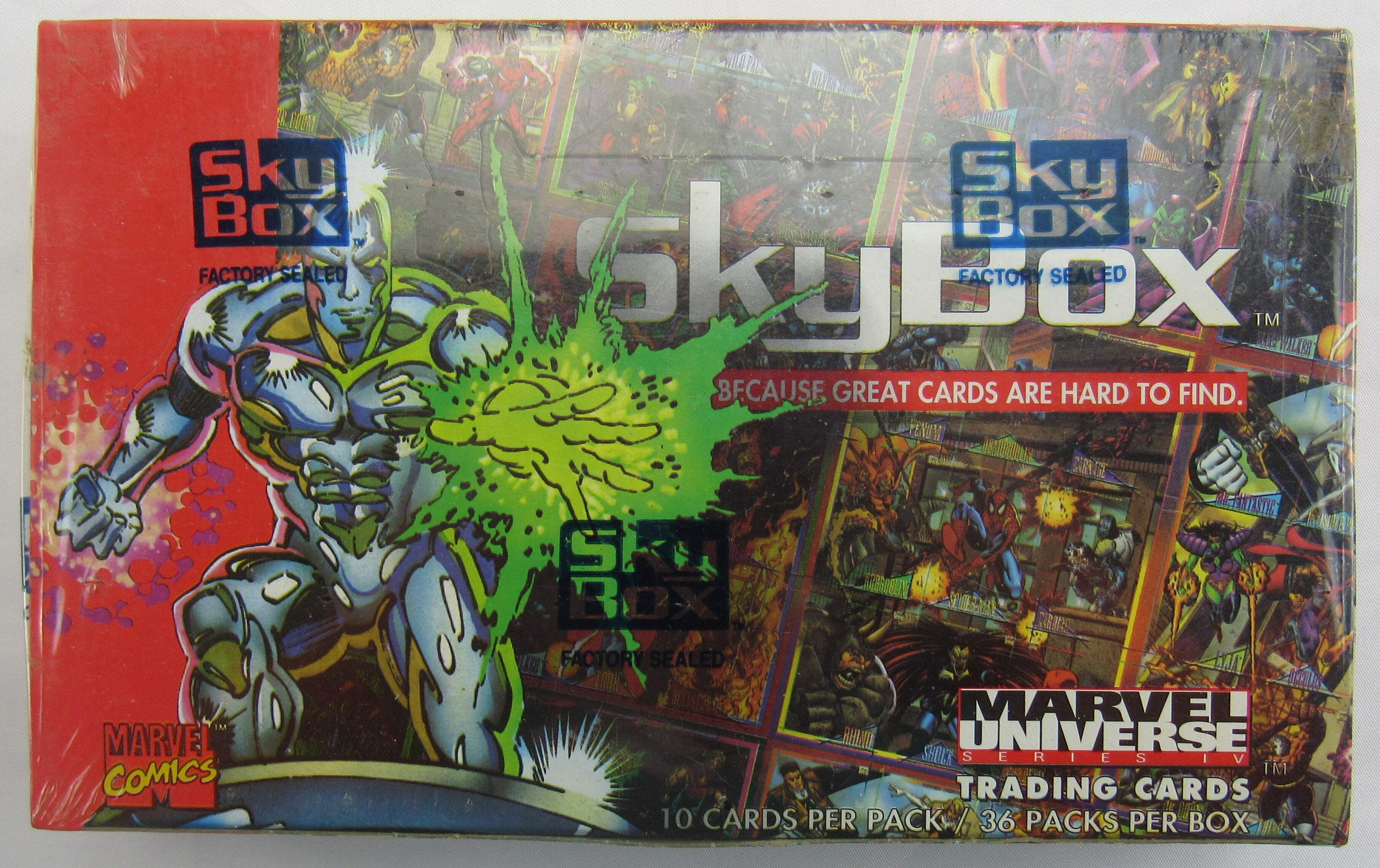 Marvel Universe Series IV SkyBox Card Packs Factory Sealed - 36ct Box ...