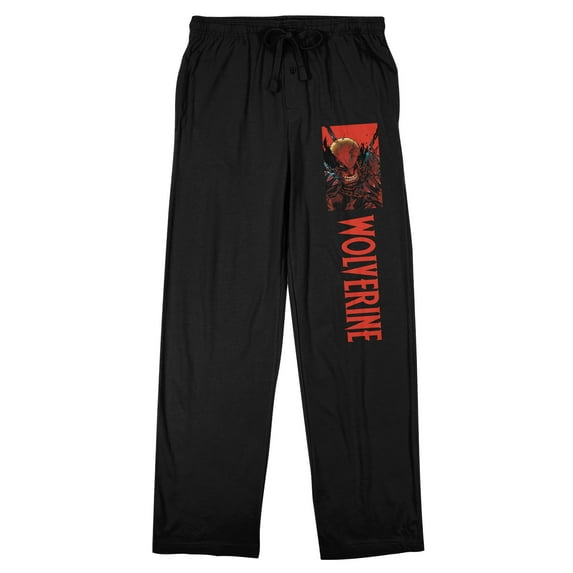 Marvel Universe Wolverine Men's Black Sleep Pants-Large