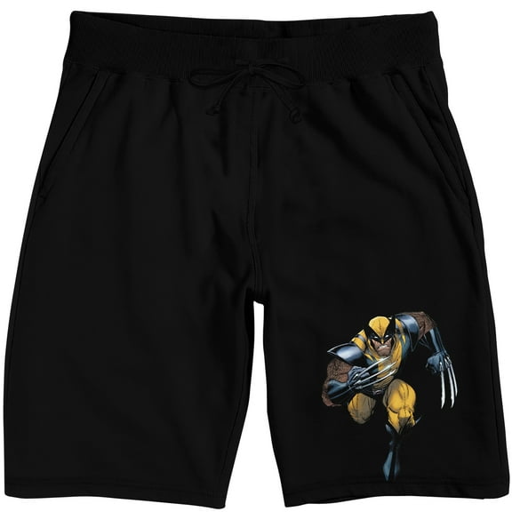 Marvel Universe X-Men Wolverine Men's Black Sleep Pajama Shorts-Medium