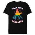 thumbnail image 1 of Marvel Valkyrie Fearless Rainbow Pride - Short Sleeve Blended T-Shirt for Adults - Customized-Black, 1 of 5