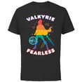 thumbnail image 1 of Marvel Valkyrie Fearless Rainbow Pride - Short Sleeve Cotton T-Shirt for Adults - Customized-Black, 1 of 5