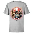 thumbnail image 1 of Marvel Valkyries Captain America 80th Anniversary Covers Standard - Short Sleeve T-Shirt for Kids – Customized-Athletic Heather, 1 of 5