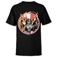 thumbnail image 1 of Marvel Valkyries Captain America 80th Anniversary Covers Standard - Short Sleeve T-Shirt for Kids – Customized-Black, 1 of 5