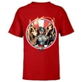 thumbnail image 1 of Marvel Valkyries Captain America 80th Anniversary Covers Standard - Short Sleeve T-Shirt for Kids – Customized-Red, 1 of 5