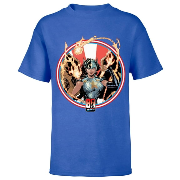 Marvel Valkyries Captain America 80th Anniversary Covers Standard - Short Sleeve T-Shirt for Kids – Customized-Royal