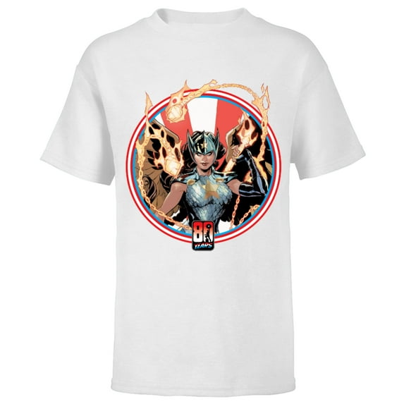Marvel Valkyries Captain America 80th Anniversary Covers Standard - Short Sleeve T-Shirt for Kids – Customized-White