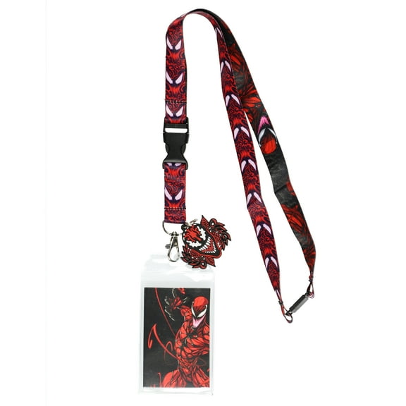 Marvel Venom 2 Carnage Lanyard ID Badge Holder With Character Rubber Charm