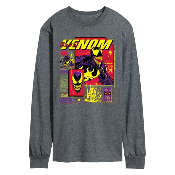 Marvel Venom - Dark Digital - Men's Long Sleeve Graphic T-Shirt