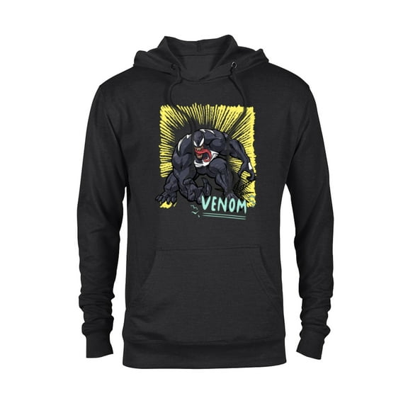 Marvel Venom Graphic Pop Marker Color - Pullover Hoodie for Adults - Customized-Black
