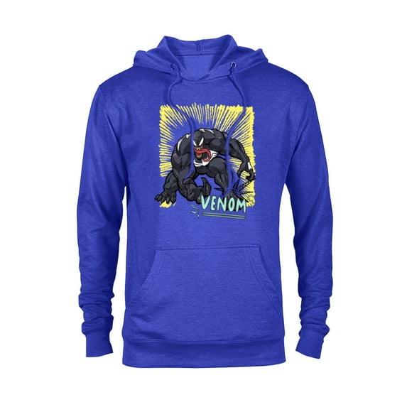 Marvel Venom Graphic Pop Marker Color - Pullover Hoodie for Adults - Customized-Royal
