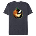 thumbnail image 1 of Marvel Venom Halloween Symbiote Pumpkin Jack-O’-Lantern - Short Sleeve Blended T-Shirt for Adults - Customized-Navy Heather, 1 of 5