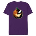 thumbnail image 1 of Marvel Venom Halloween Symbiote Pumpkin Jack-O’-Lantern - Short Sleeve Blended T-Shirt for Adults - Customized-Purple, 1 of 5