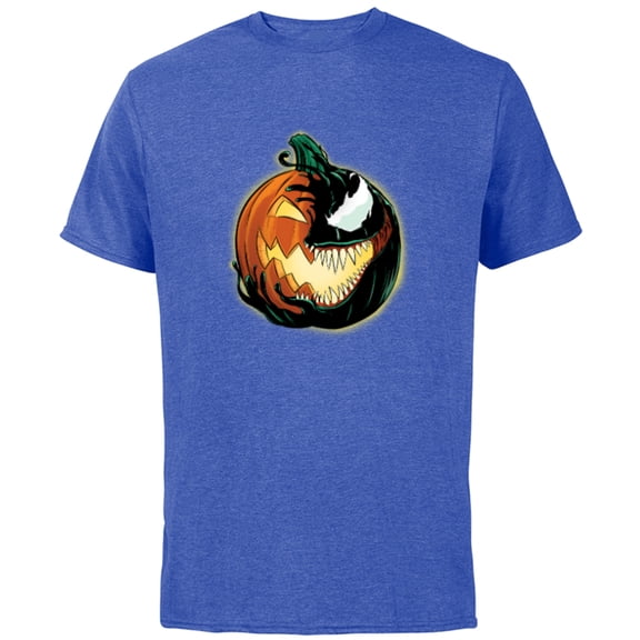 Marvel Venom Halloween Symbiote Pumpkin Jack-O’-Lantern - Short Sleeve Cotton T-Shirt for Adults - Customized-Royal Heather