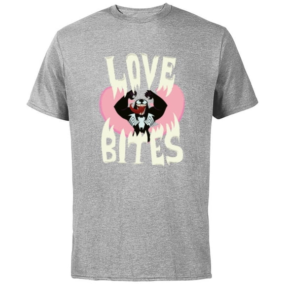 Marvel Venom Kawaii Love Bites - Short Sleeve Cotton T-Shirt for Adults - Customized-Athletic Heather