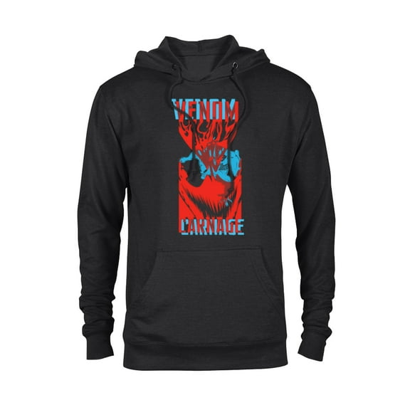 Marvel Venom: Let There Be Carnage Blue Red Overlay Standard - Pullover Hoodie for Adults – Customized-Black