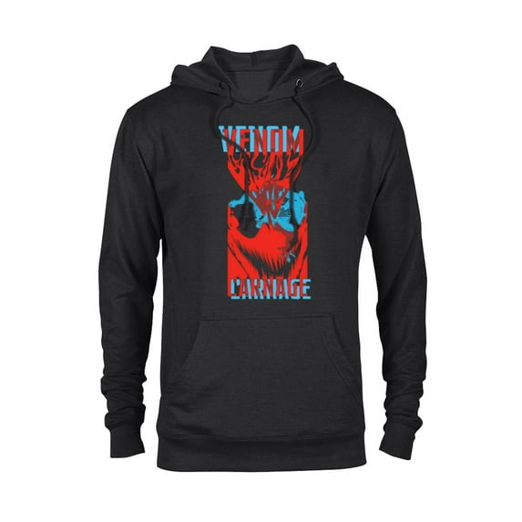 Marvel Venom: Let There Be Carnage Blue Red Overlay Standard - Pullover Hoodie for Adults – Customized-Black