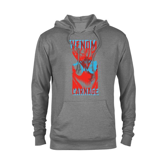 Marvel Venom: Let There Be Carnage Blue Red Overlay Standard - Pullover Hoodie for Adults – Customized-Graphite Heather