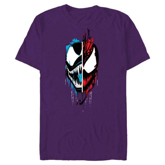 Marvel Venom: Let There Be Carnage Face-Off Standard - Short Sleeve Blended T-Shirt for Adults – Customized-Purple