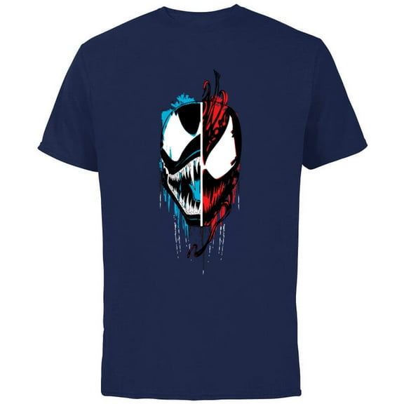 Marvel Venom: Let There Be Carnage Face-Off Standard - Short Sleeve Cotton T-Shirt for Adults - Customized-Navy