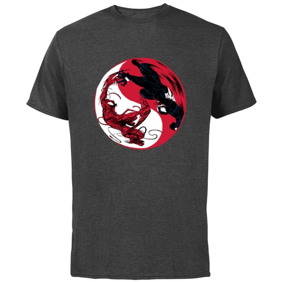 Marvel Venom: Let There Be Carnage Yin Yang Standard - Short Sleeve Cotton T-Shirt for Adults - Customized-Charcoal