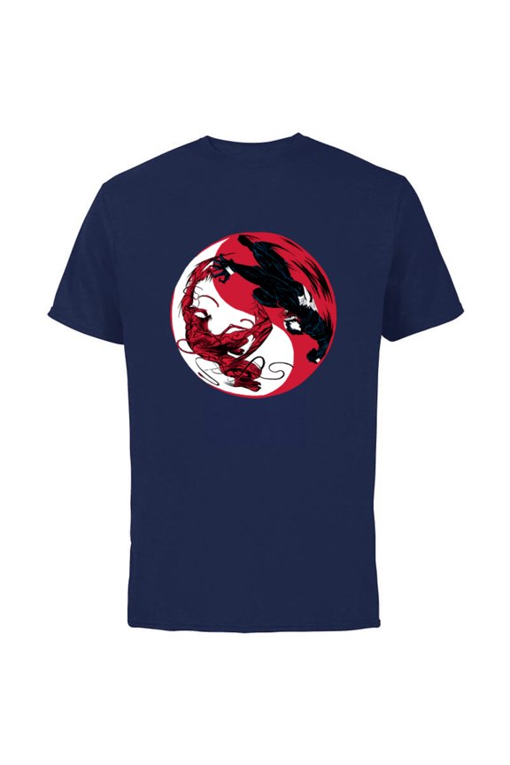 Venom: Let There Be Carnage Yin Yang Standard - Short Sleeve Cotton T-Shirt for Adults - Customized-Navy