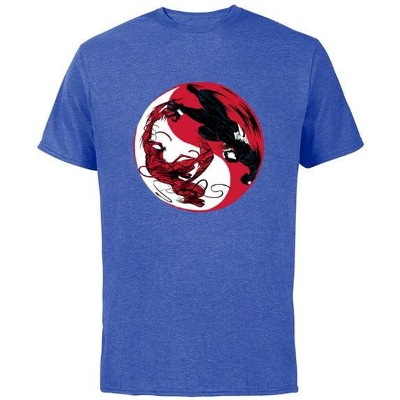 Marvel Venom: Let There Be Carnage Yin Yang Standard - Short Sleeve Cotton T-Shirt for Adults - Customized-Royal Heather