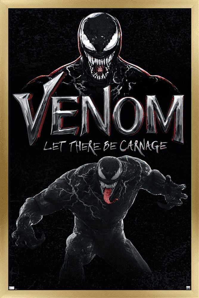 Marvel Venom: Let There be Carnage - Attack Wall Poster, 22.375" x 34", Framed