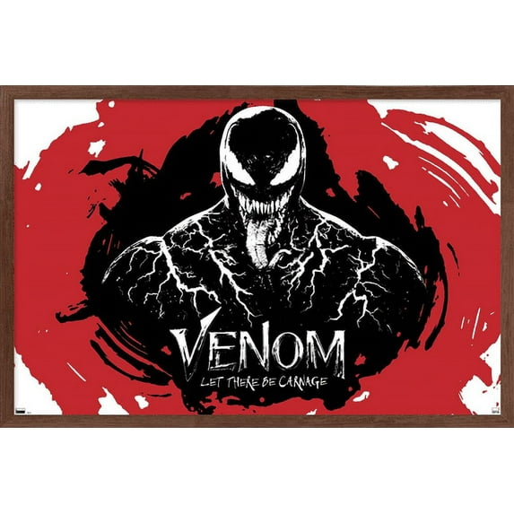 Marvel Venom: Let There be Carnage - Bust Wall Poster, 14.725" x 22.375", Framed