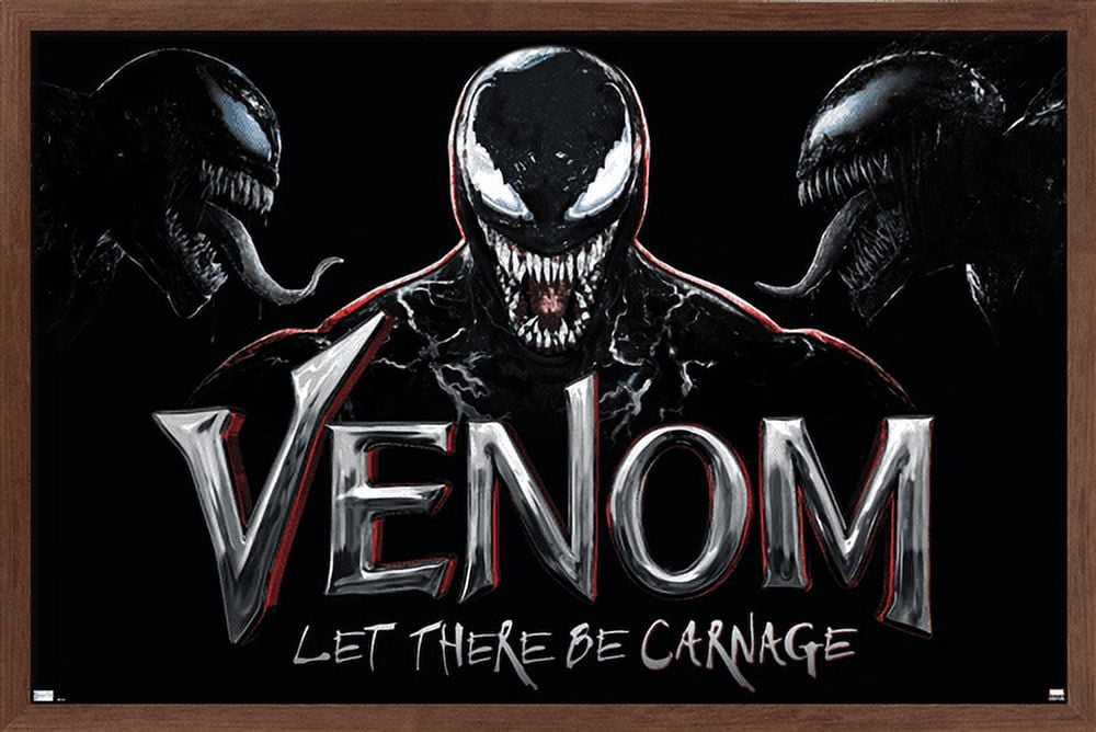 Marvel Venom: Let There be Carnage - Collage Wall Poster, 14.725" x 22.375", Framed