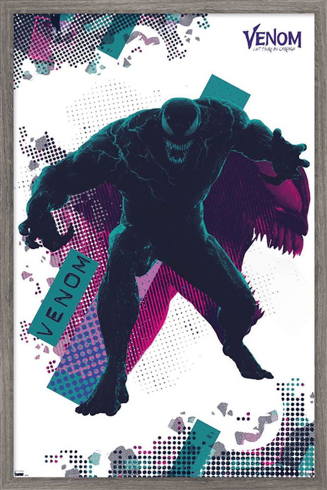Marvel Venom: Let There be Carnage - Dots Wall Poster, 14.725" x 22.375", Framed