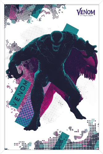 Marvel Venom: Let There be Carnage - Dots Wall Poster, 22.375" x 34", Framed