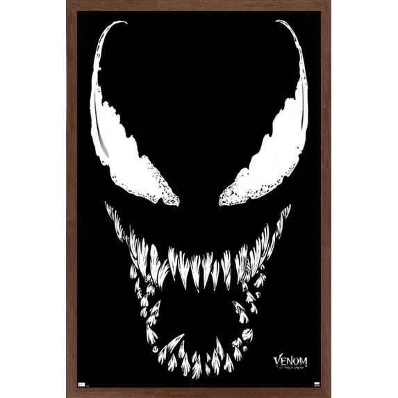 Marvel Venom: Let There be Carnage - Face Wall Poster, 22.375" x 34", Framed