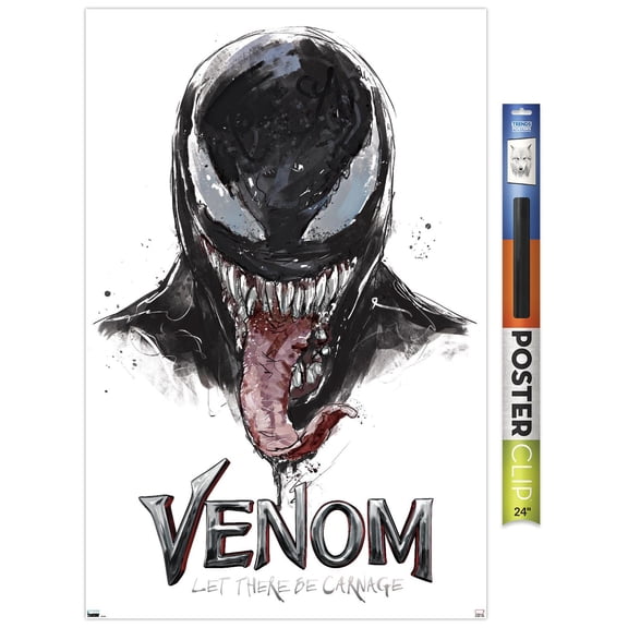 Marvel Venom: Let There be Carnage - Illustration with Tongue Wall Poster, 22.375" x 34"