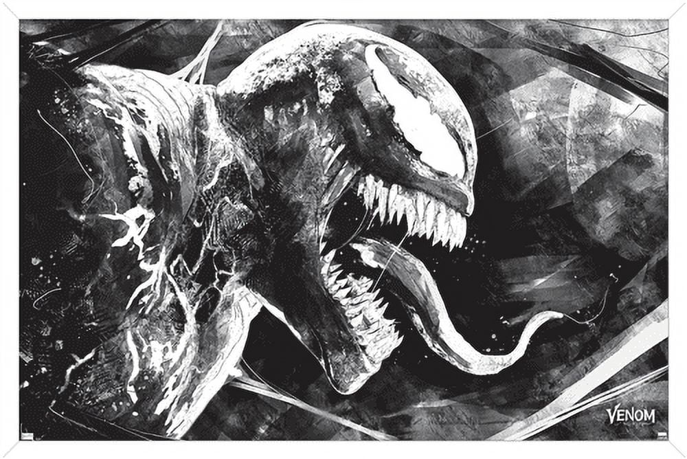 Marvel Venom: Let There be Carnage - Sketch Wall Poster, 14.725" x 22.375", Framed
