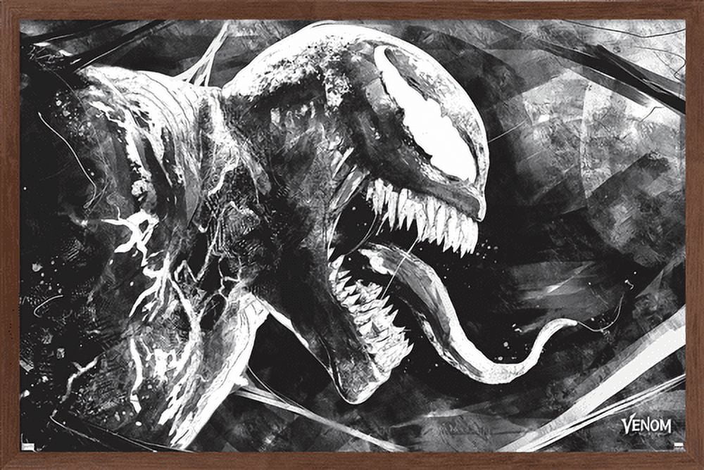 Marvel Venom: Let There be Carnage - Sketch Wall Poster, 22.375" x 34", Framed